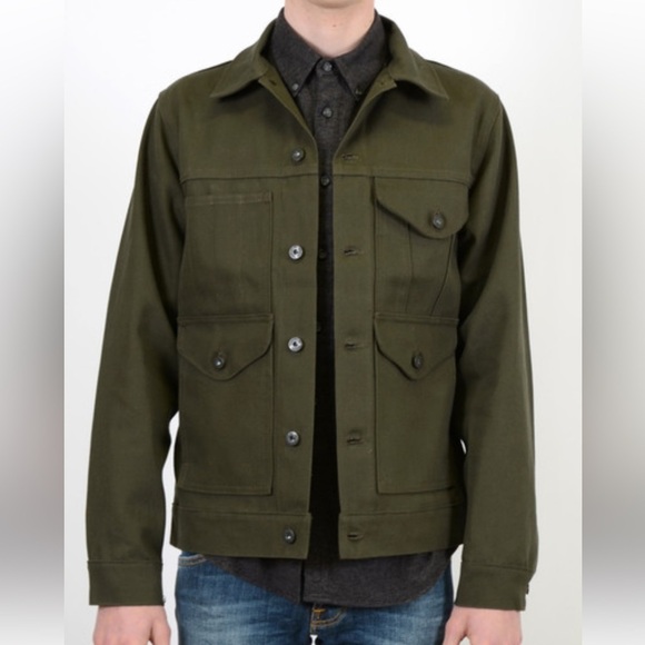 NWOT Men’s FILSON lined short cruiser Jacket Burnt Olive xs - Picture 2 of 14